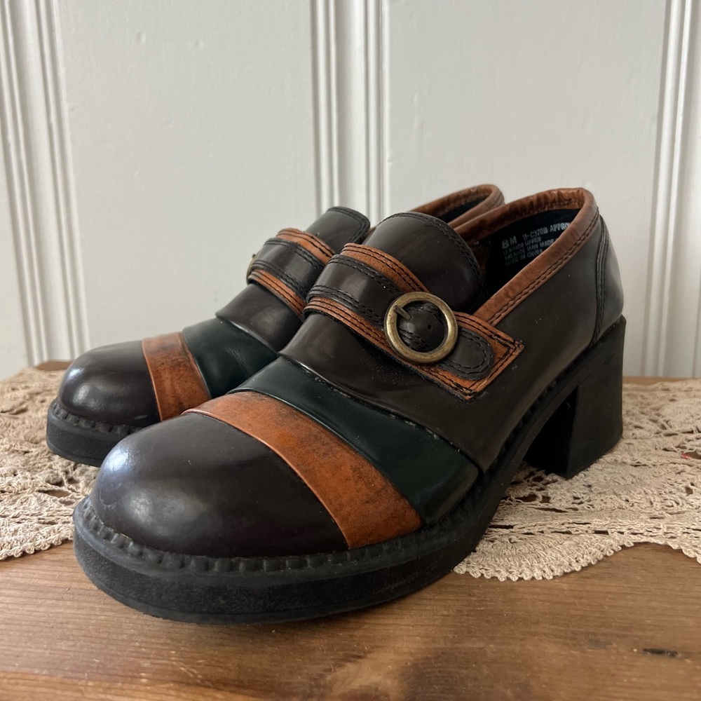 Vintage Zodiac Dark Academia Clunky Platform Loafers - Picture 1 of 8